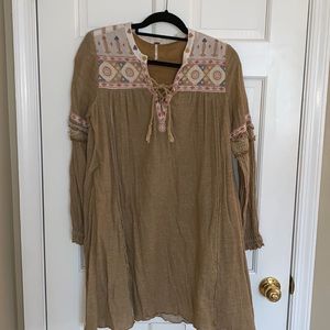 Free People boho lined gauzy dress